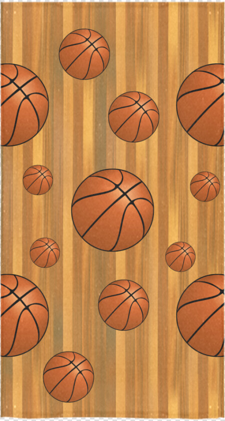 Basketballs With Wood Background Bath Towel 30 X56   Basketball  HD Png DownloadTransparent PNG