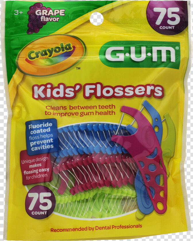 Gum® Crayola™ Kids’ Flossers 75 Ct   Gum Crayola Kids Flossers  HD Png DownloadTransparent PNG