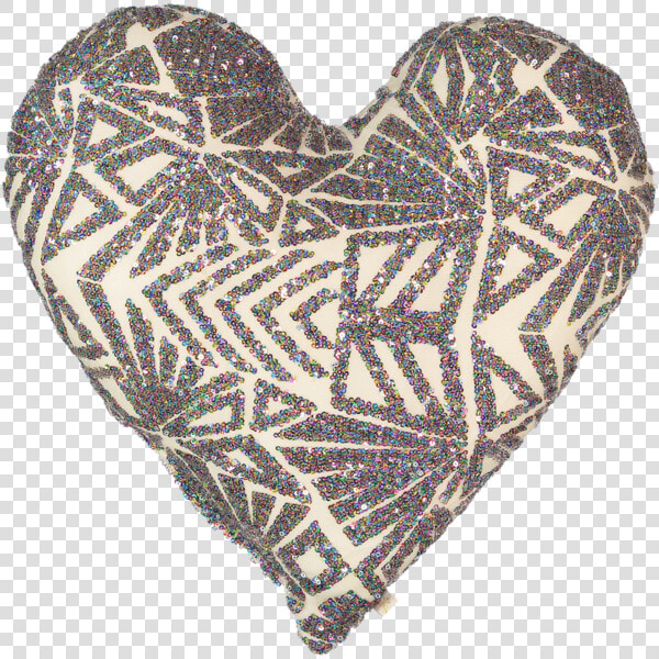 Heart Sequins Pillow In Rainbow   Heart  HD Png DownloadTransparent PNG