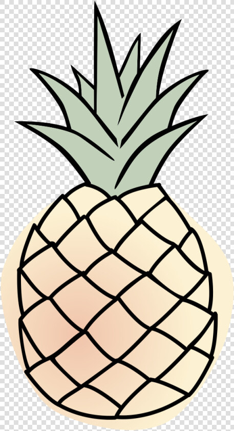 Transparent Pineapple Clipart No Background   Pineapple Cartoon Black And White  HD Png DownloadTransparent PNG