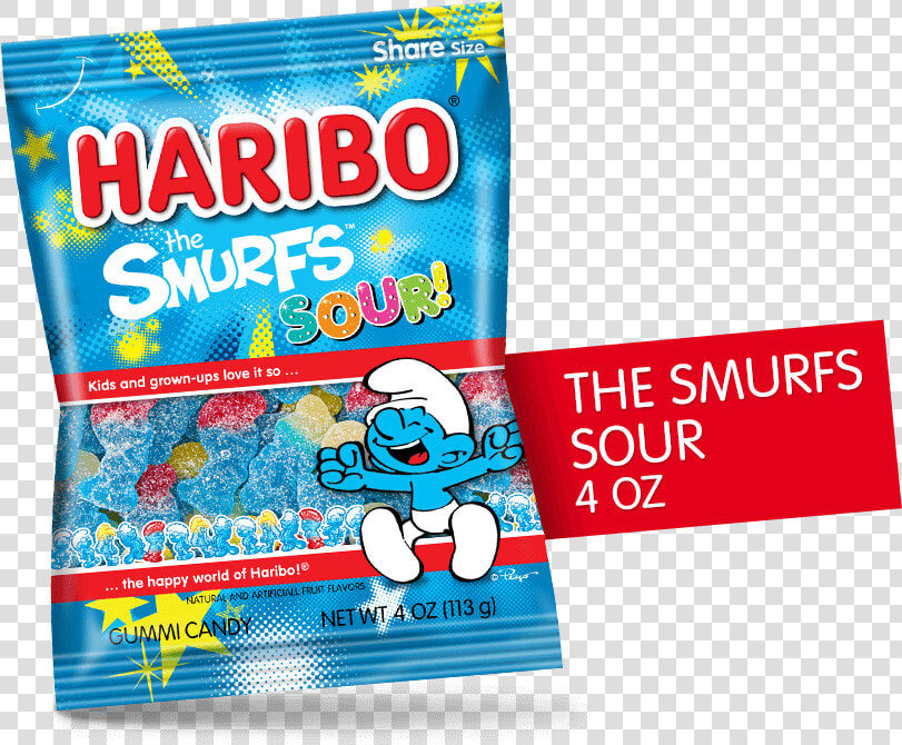 Haribo The Smurfs Sour Title Class Product Packshot  HD Png DownloadTransparent PNG