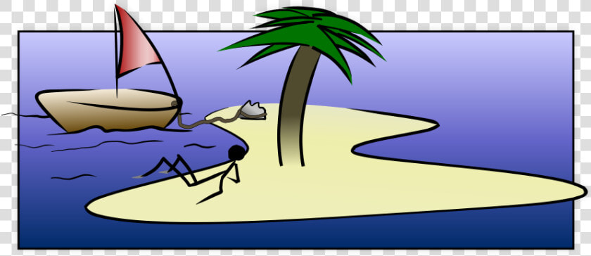 Desert Island Stick Figure Svg Clip Arts   Boat And Island Clipart  HD Png DownloadTransparent PNG