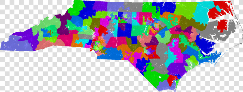 Picture Of Nc S Jaggy Rambling Districts   Map Of North Carolina  HD Png DownloadTransparent PNG