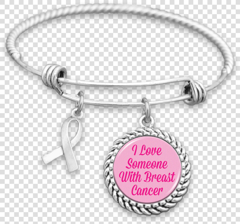 I Love Someone With Breast Cancer Ribbon Charm Bracelet   Charms Png  Transparent PngTransparent PNG