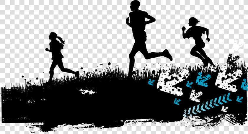 Running Silhouette Sport Illustration   Silhouettes Of People Running  HD Png DownloadTransparent PNG