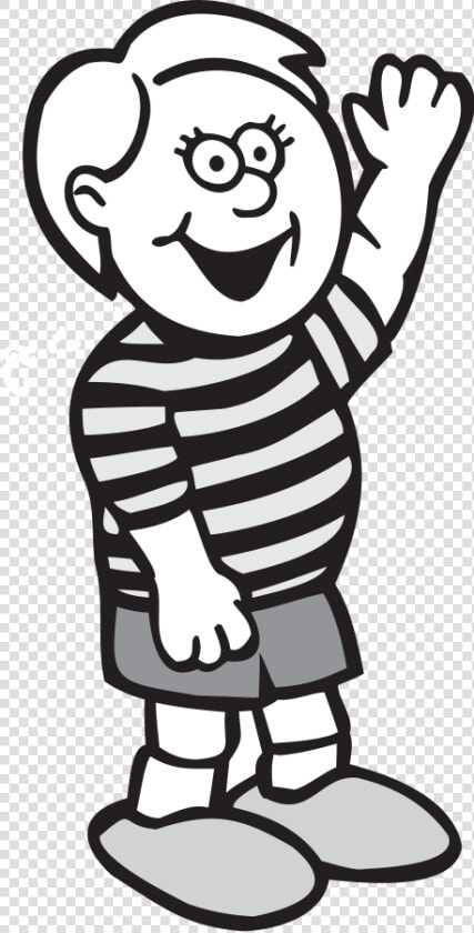 Cartoon Kid Svg Clip Arts   Wave Goodbye Clipart Black And White  HD Png DownloadTransparent PNG