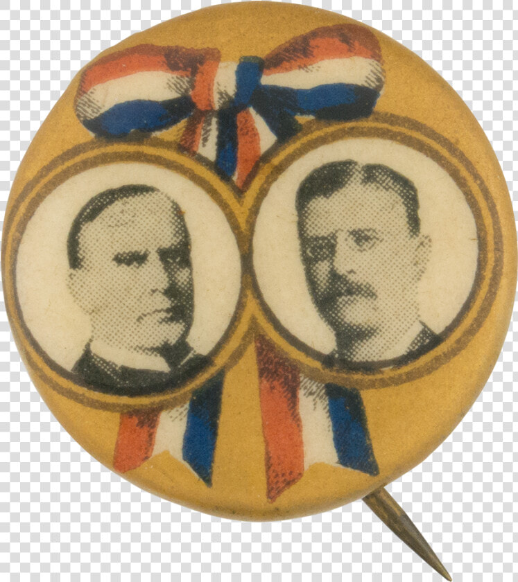 Mckinley Roosevelt Campaign Political Button Museum   Embroidery  HD Png DownloadTransparent PNG