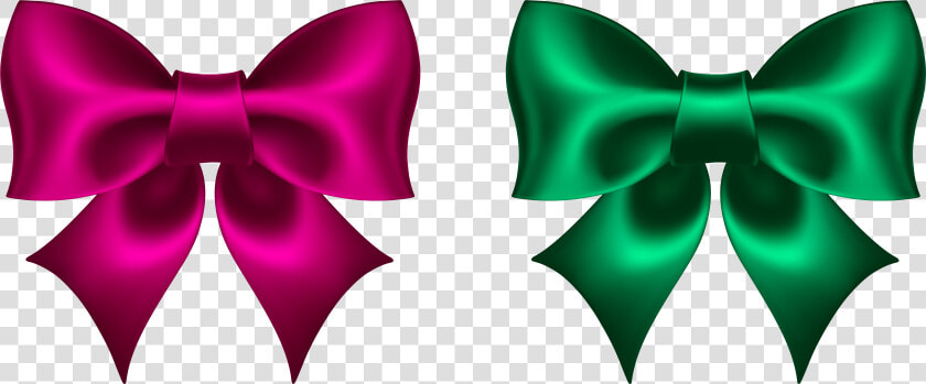 Christmas Bow Tie Clipart 13 Clip Art   Pink And Green Bow  HD Png DownloadTransparent PNG