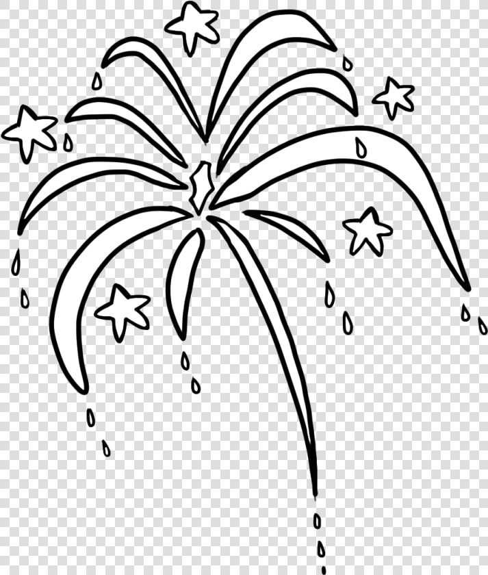 Firework Clipart Outline   Fireworks Clipart Black And White Png  Transparent PngTransparent PNG