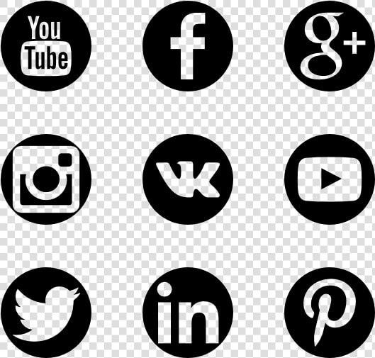 Social Network Icons Png   Social Icons Black Png  Transparent PngTransparent PNG