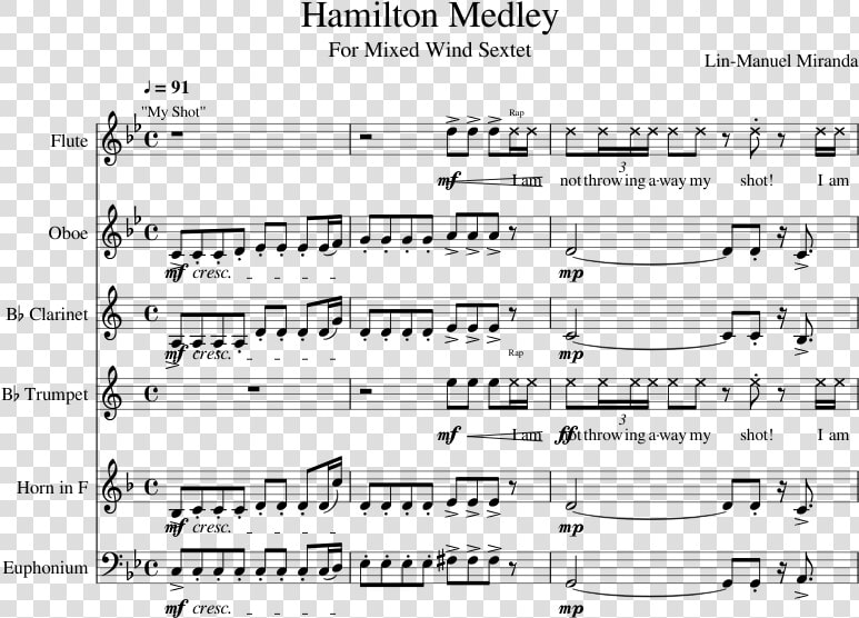 Hamilton Medley Piano Sheet Music  HD Png DownloadTransparent PNG