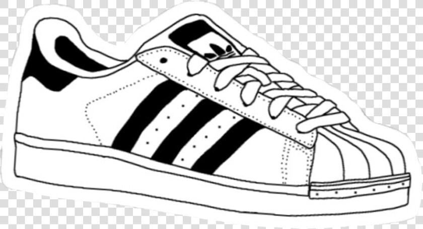  vsco  aesthetic  adidas  shoe  blackandwhite  freetoedit   Adidas Shoes Sticker  HD Png DownloadTransparent PNG