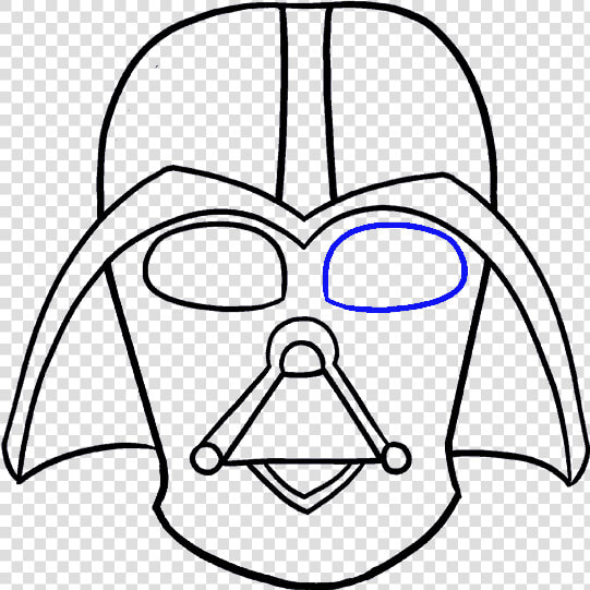 How To Draw Dart Vader   Draw Darth Vader Helmit  HD Png DownloadTransparent PNG