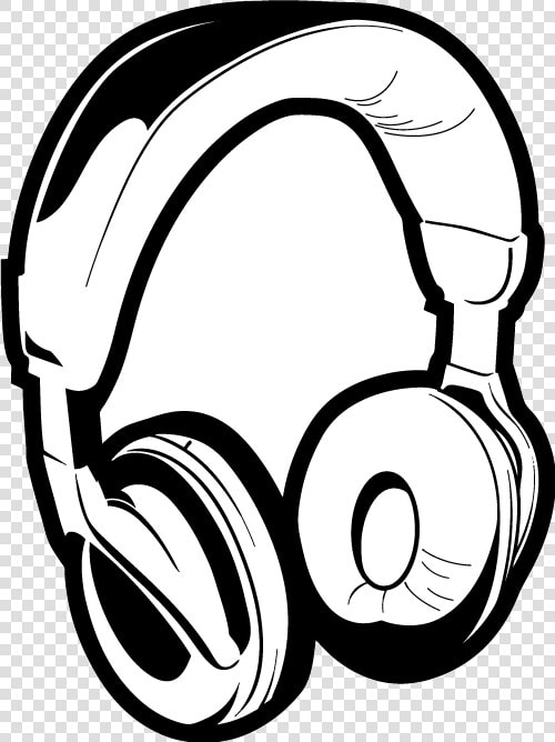 Headphones Computer Headphone Clipart Black And White   Computer Headphone Clipart  HD Png DownloadTransparent PNG