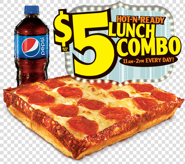 Little Caesars  5 Lunch Combo Time  HD Png DownloadTransparent PNG