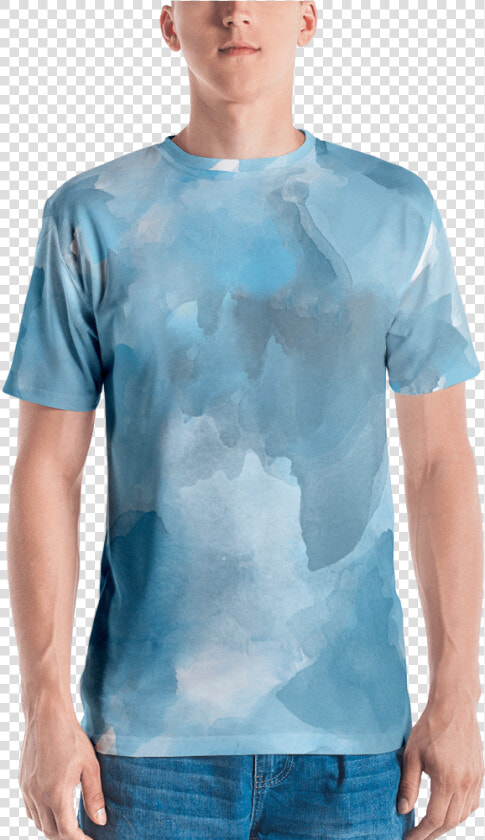 Baby Blue Watercolor T Shirt T Shirt Zazuze Data   Yog The Label Aksha  HD Png DownloadTransparent PNG