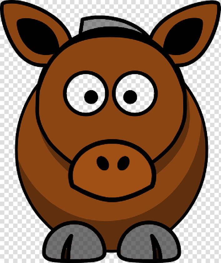    Horse  Cow  Animal  Brown  Funny  Happy  Mammal    Cartoon Horse Clipart  HD Png DownloadTransparent PNG