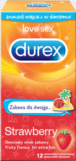 Prezerwatywy Durex Strawberry Emoji  12 Szt   Durex  HD Png DownloadTransparent PNG