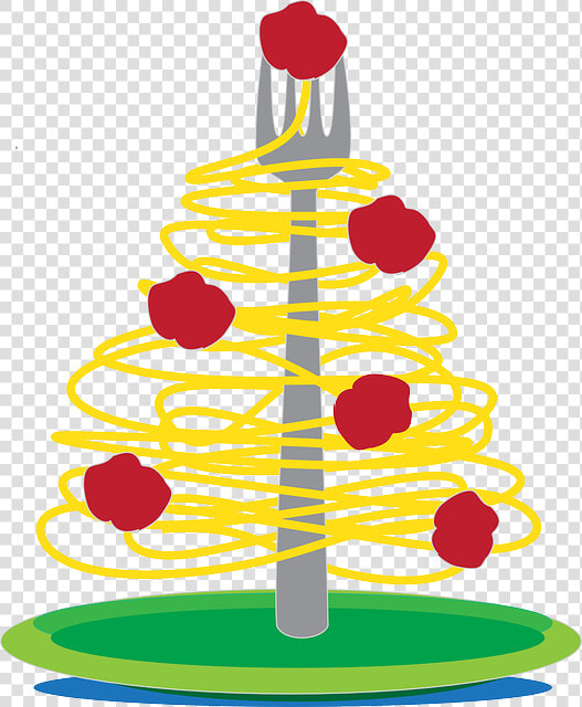 Spaghetti Meatballs Meal   Spaghetti Christmas Tree  HD Png DownloadTransparent PNG