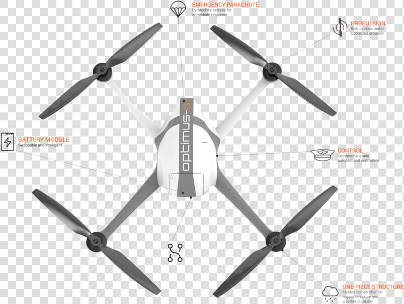 Optimus Automated Industrial Drone With An Advanced   Drone Design  HD Png DownloadTransparent PNG