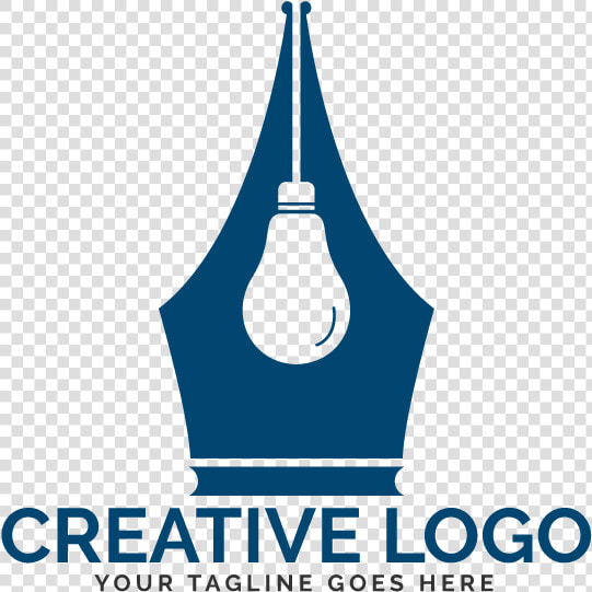 Pen Nib And Bulb Logo Idea   Pen Logo  HD Png DownloadTransparent PNG