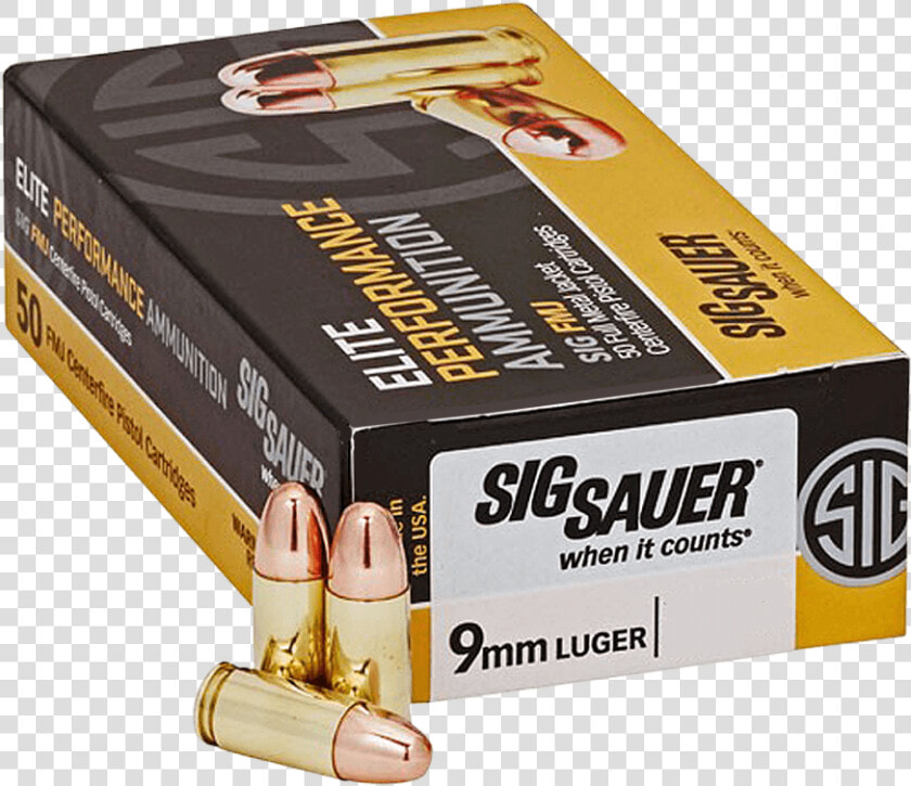 Sig Sauer 9mm Ammo  HD Png DownloadTransparent PNG