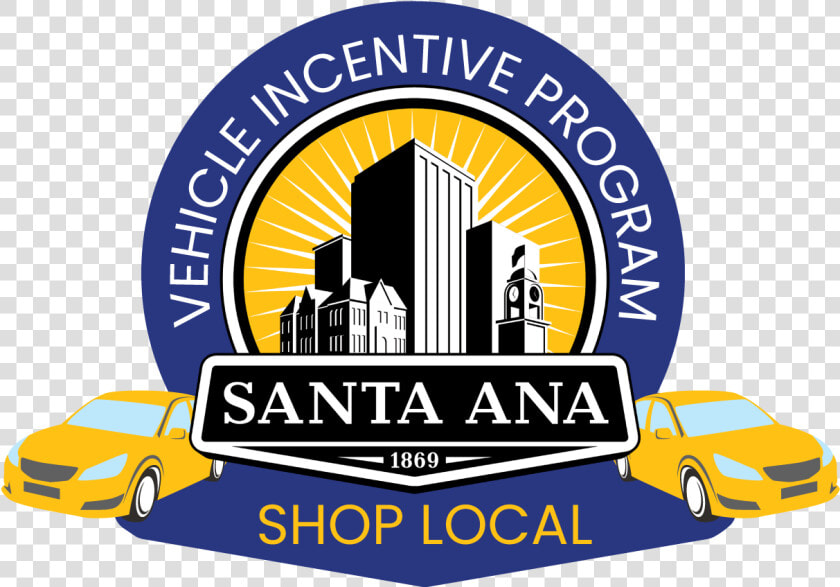 Cars Buildings Sun Rays Santa Ana Logo Vip   Downtown Orange County Santa Ana  HD Png DownloadTransparent PNG