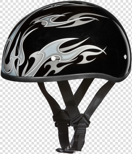 Daytona Helmets Motorcycle Half Helmet Skull Cap  Flames   Half Shell Helmet  HD Png DownloadTransparent PNG