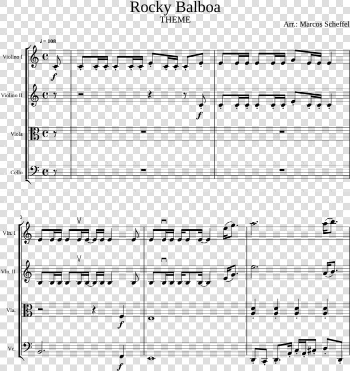 Rocky Balboa Theme Piano Sheet Music  HD Png DownloadTransparent PNG