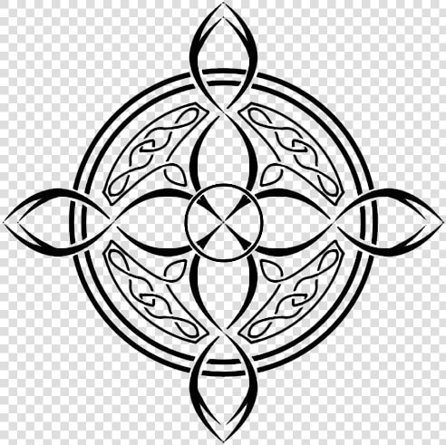 Celtic Cross Tattoo   Celtic Knot Compass Rose  HD Png DownloadTransparent PNG