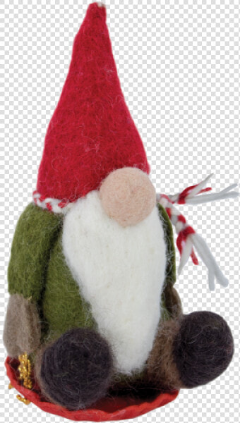 Sledding Gnome Ornament   Stuffed Toy  HD Png DownloadTransparent PNG