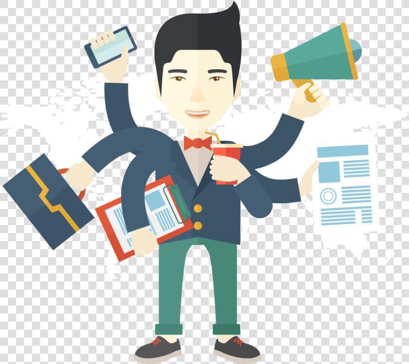 Multitasking Cartoon Png  Transparent PngTransparent PNG