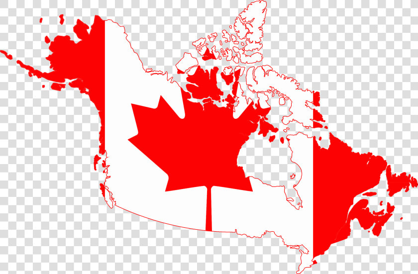 Flag Map Of Greater Canada   Canada Flag Map Png  Transparent PngTransparent PNG