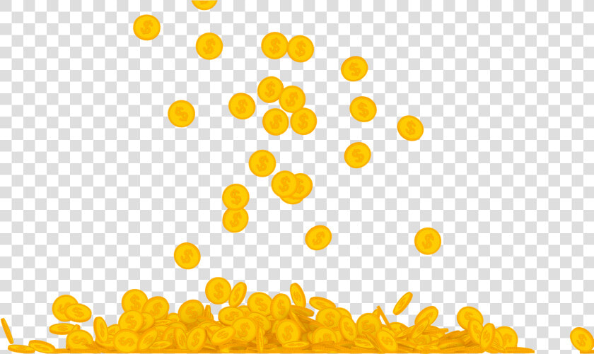 Coins Pack Is 2d Stylized Motion Design Elements On   Gold Coins Falling Png  Transparent PngTransparent PNG