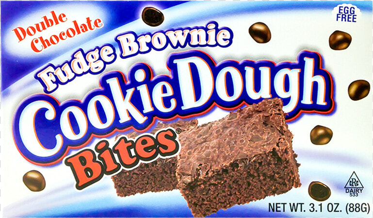 Cookie Dough Bites Fudge Brownie 88g Front   Snack Cake  HD Png DownloadTransparent PNG