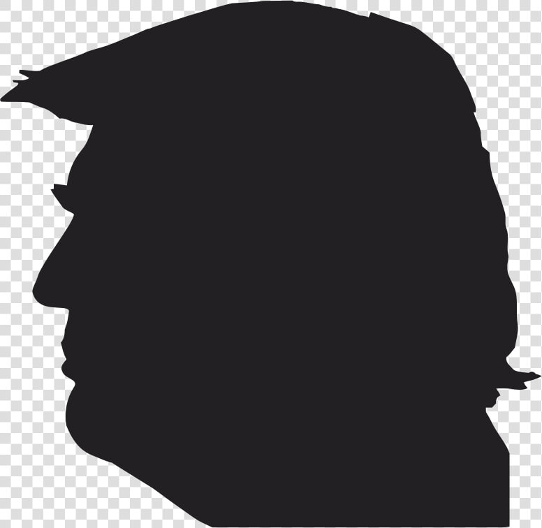 Transparent Donald Trump Clipart Black And White   Donald Trump Profile Silhouette  HD Png DownloadTransparent PNG