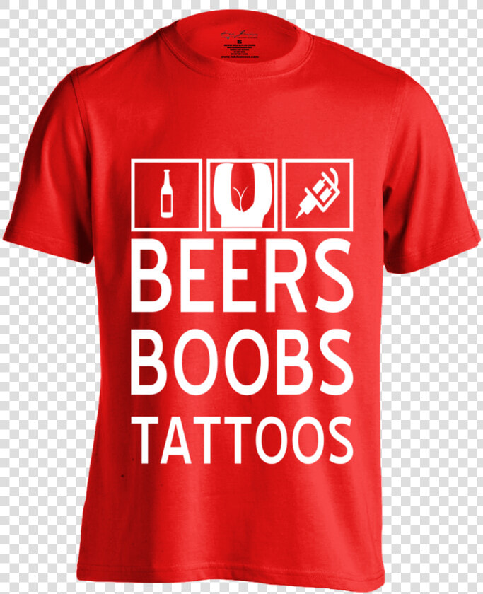 Beers Boobs Tattoos   Active Shirt  HD Png DownloadTransparent PNG