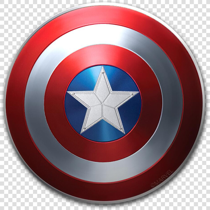 2019 Fiji 10 Gram Proof Silver Domed Captain America   Captain America Shield  HD Png DownloadTransparent PNG