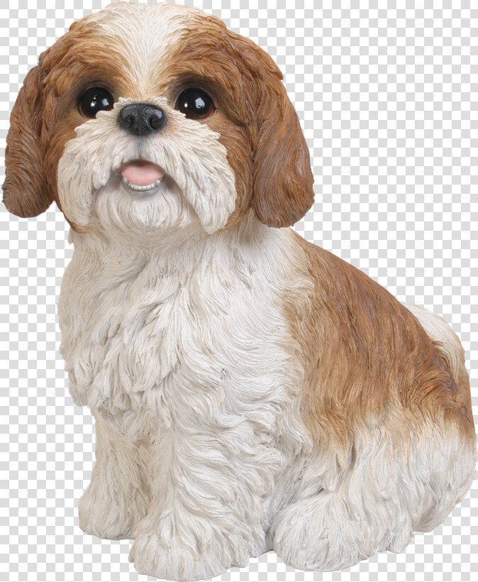 Freeuse Library Brown Sitting Resin Garden Ornament   Shih Tzu Brown And White  HD Png DownloadTransparent PNG