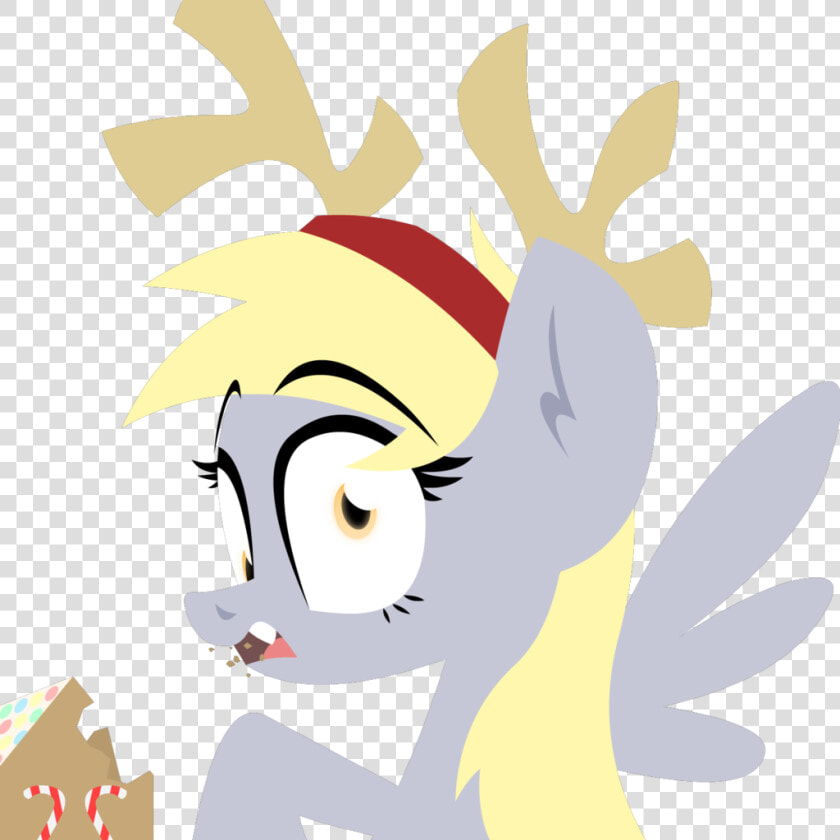 Zvn  Candy Cane  Christmas  Derp  Derpy Hooves  Eating   HD Png DownloadTransparent PNG