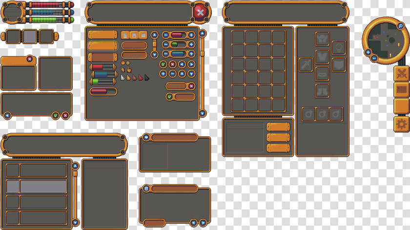 Pixel Art Rpg Golden Ui By Buch415   Pixel Art User Interface  HD Png DownloadTransparent PNG