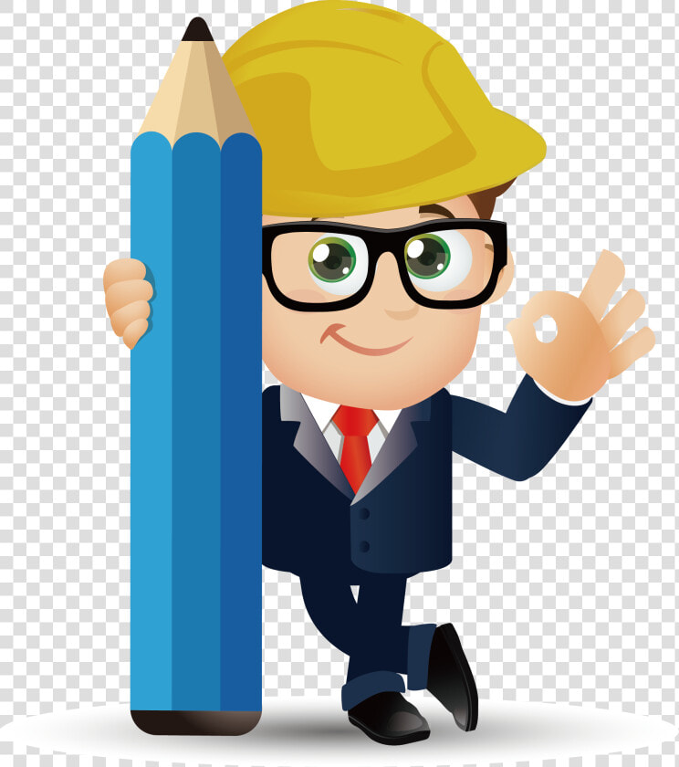 Material Engineering Vector Architectural Cartoon Engineer  HD Png DownloadTransparent PNG