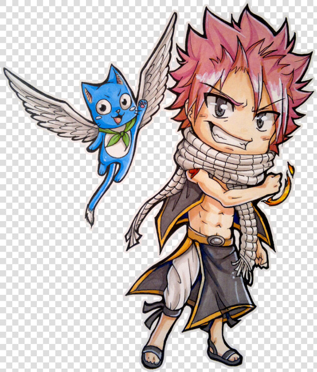 Chibi Natsu And Happy By Rorita sakura On Deviantart   Fairy Tail Natsu And Happy Chibi  HD Png DownloadTransparent PNG