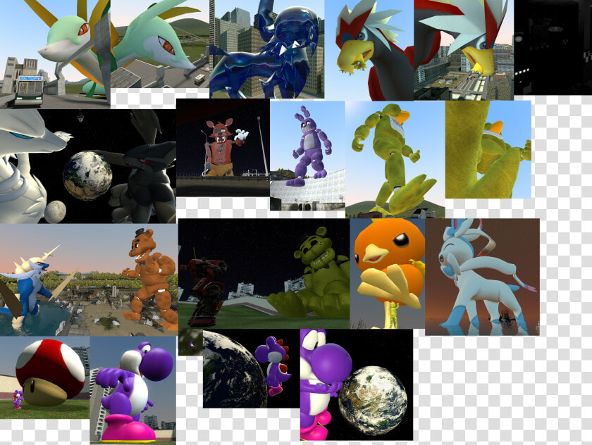 Garry S Mod Collage Art Technology   Gmod Pokemon Growth  HD Png DownloadTransparent PNG