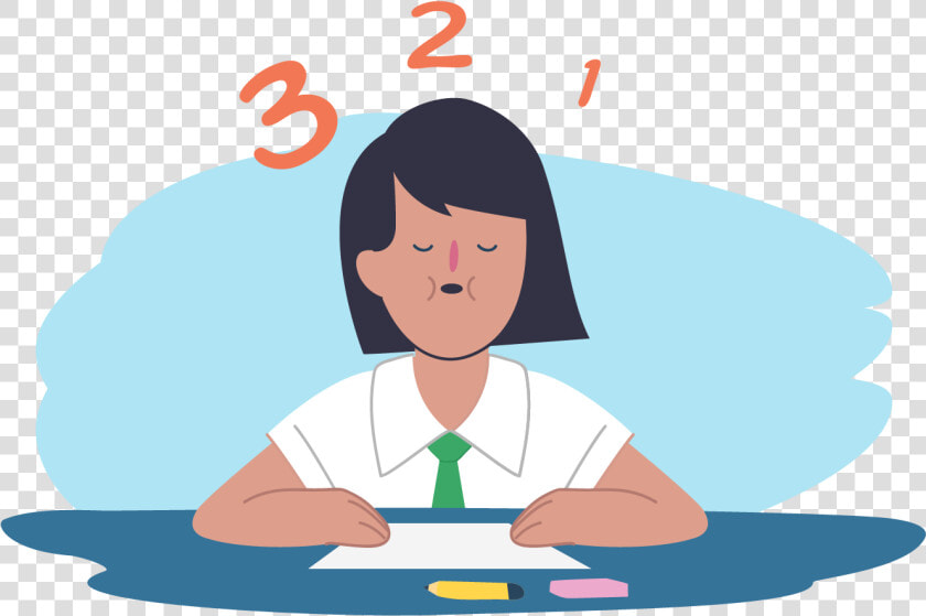 Meditation Clipart Cartoon   Cartoon Studying Girl Png  Transparent PngTransparent PNG