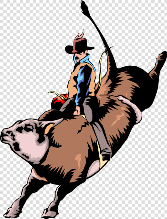 Clip Art Bull Riding Illustration Rodeo Image   Bull Riding Clip Art  HD Png DownloadTransparent PNG