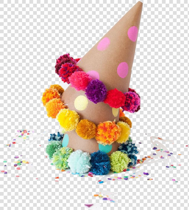  partyhat  partyhats  hats  hat  confetti  birthday   Gorros De Cumpleaños Con Pompones  HD Png DownloadTransparent PNG