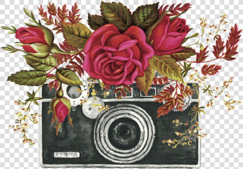 Camera Flower Designs Transp   Camera With Flowers Svg  HD Png DownloadTransparent PNG