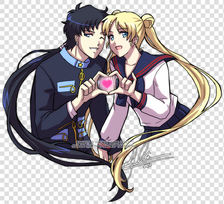 Usagi E Seiya Fan Art  HD Png DownloadTransparent PNG