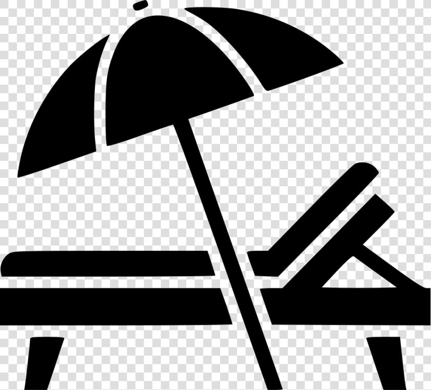 Sunbed Umbrella Shadow Summer Beach   Sunbeds And Umbrellas Vector  HD Png DownloadTransparent PNG